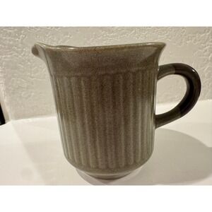 Sango Cactus Stoneware Creamer Pitcher 4193 Ribbed Speckled Tan Made in Japan